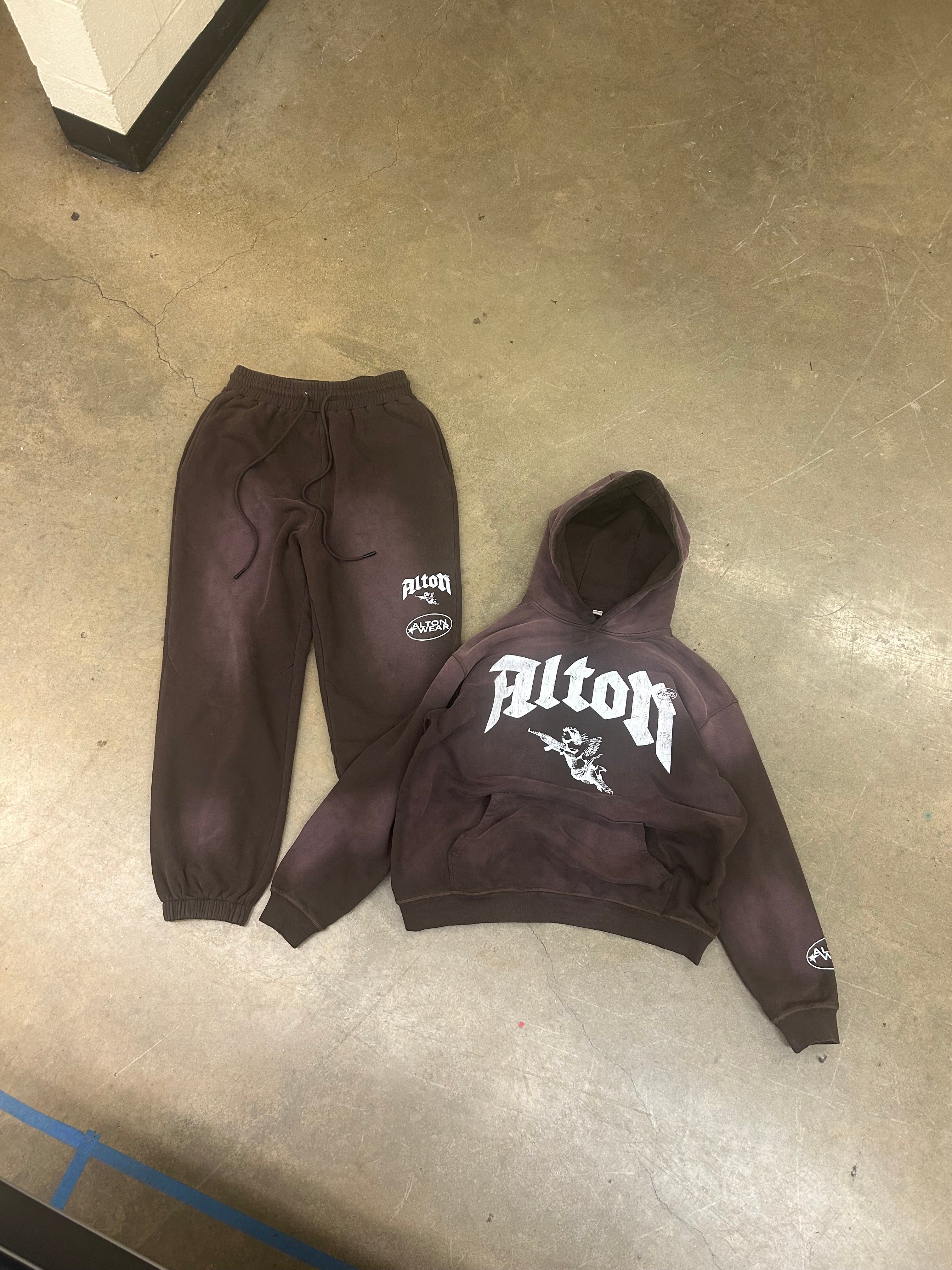 Cupid Brown Sweat Set Bottoms
