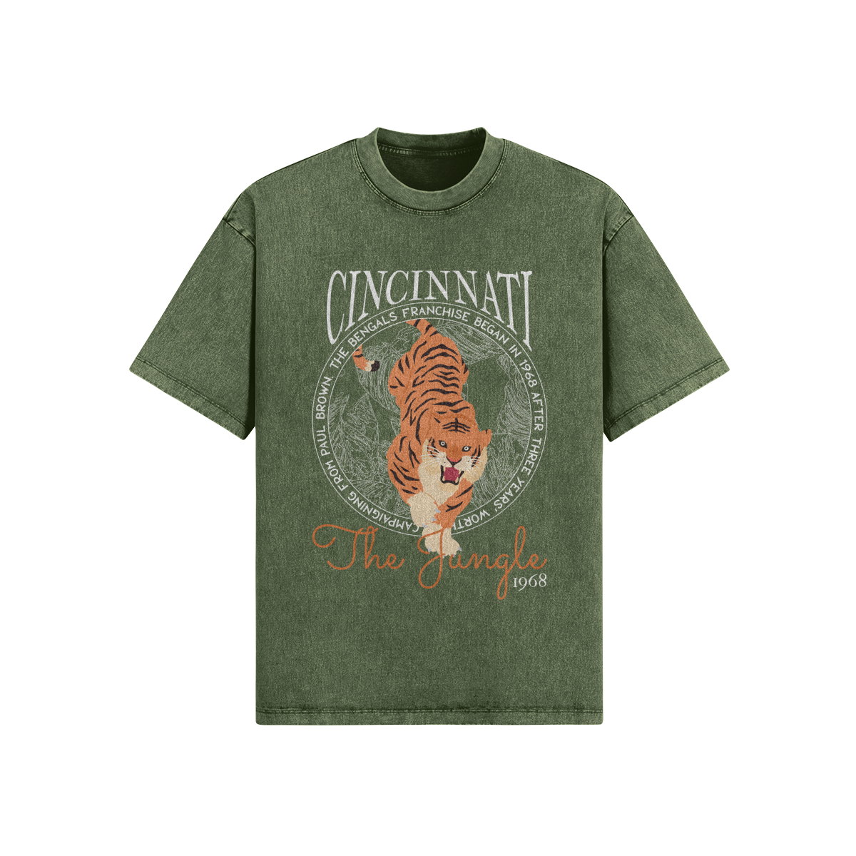 The Jungle Rifle Green Retro Tee