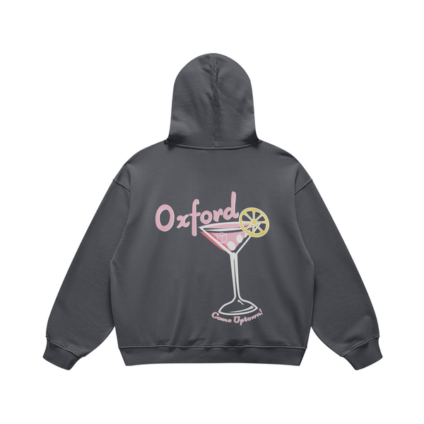 Come Uptown Gray Hoodie in Pink