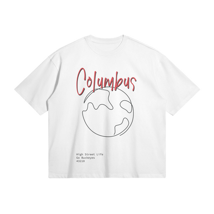 Columbus World White Tee