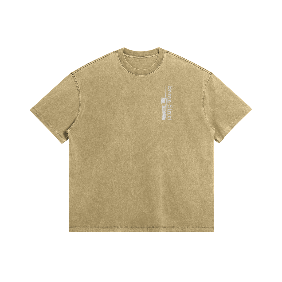 Call Me on Brown Street Khaki Tee