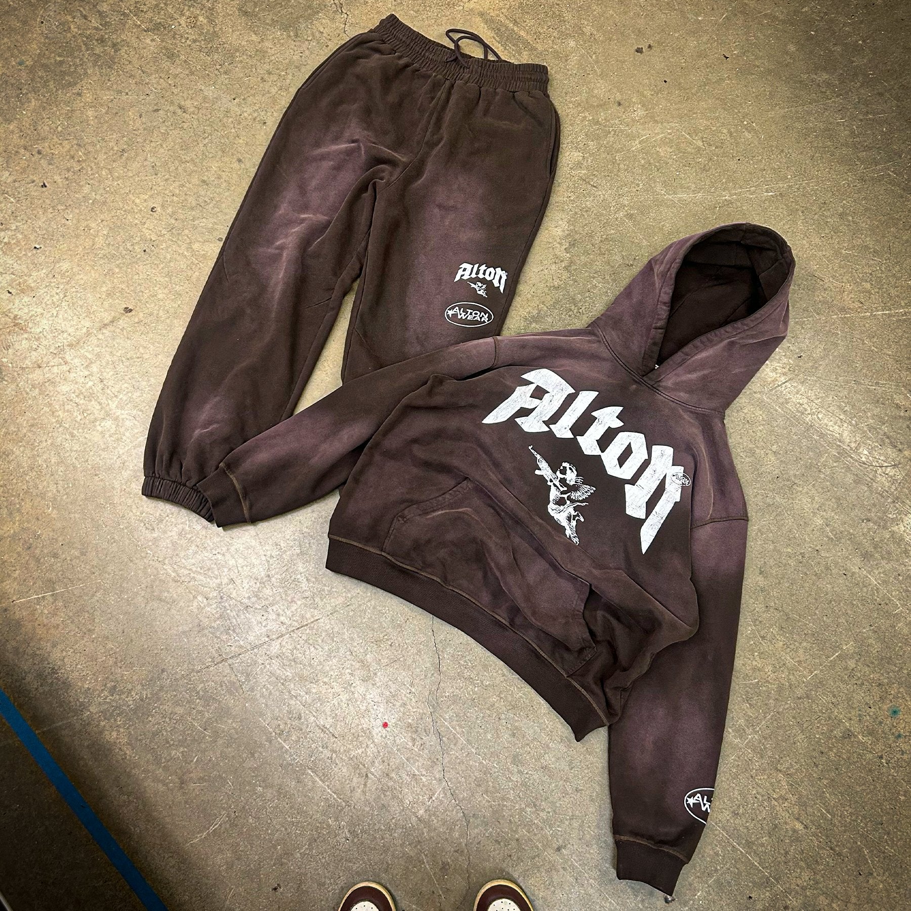 Cupid Brown Sweat Set Hoodie