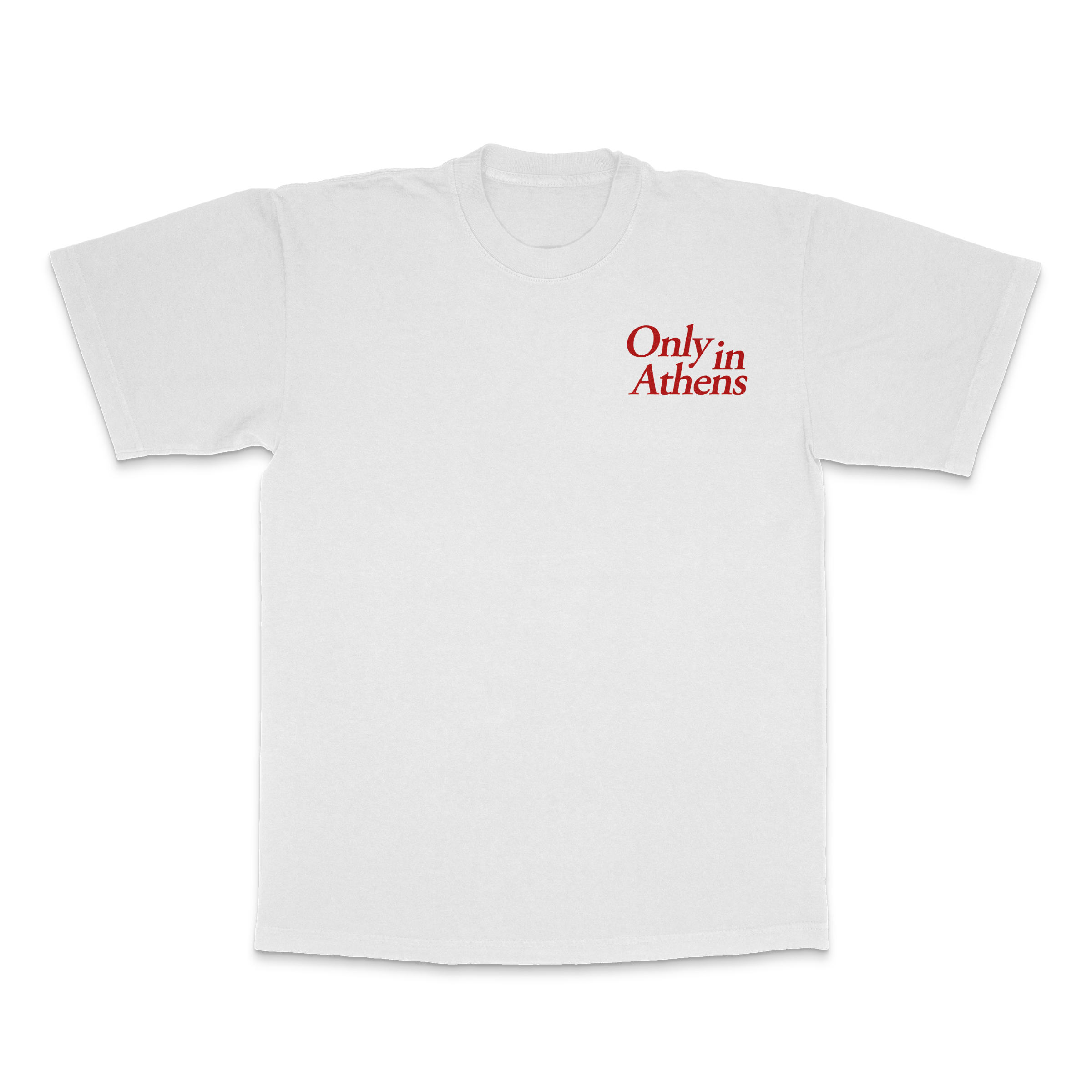 Only in Athens White Tee