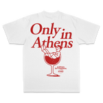 Only in Athens White Tee