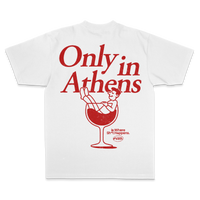 Only in Athens White Tee
