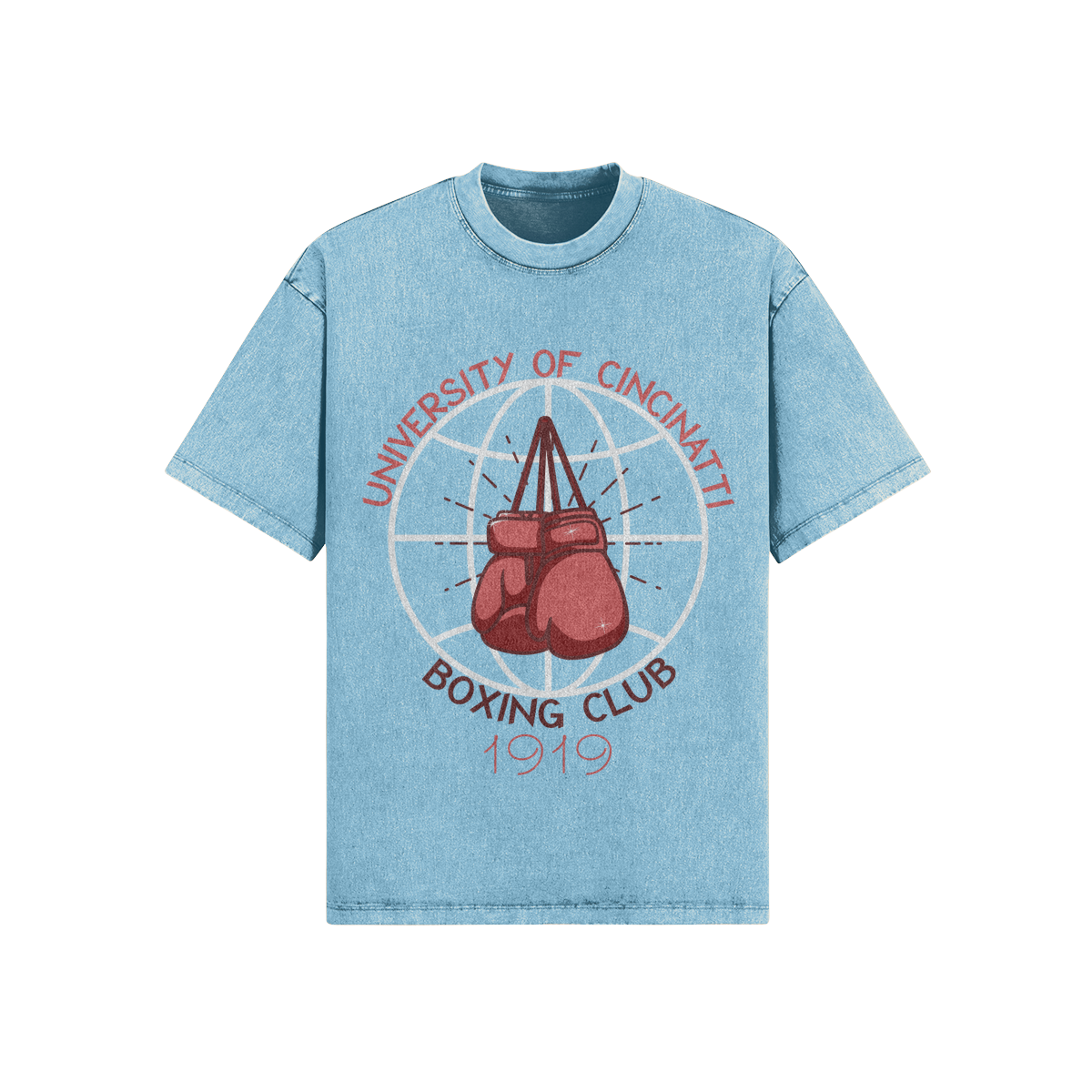 Cincinnati Bearcats Retro Pastel Blue Boxing Shirt