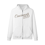 Cincinnati 1819 White Zip-up