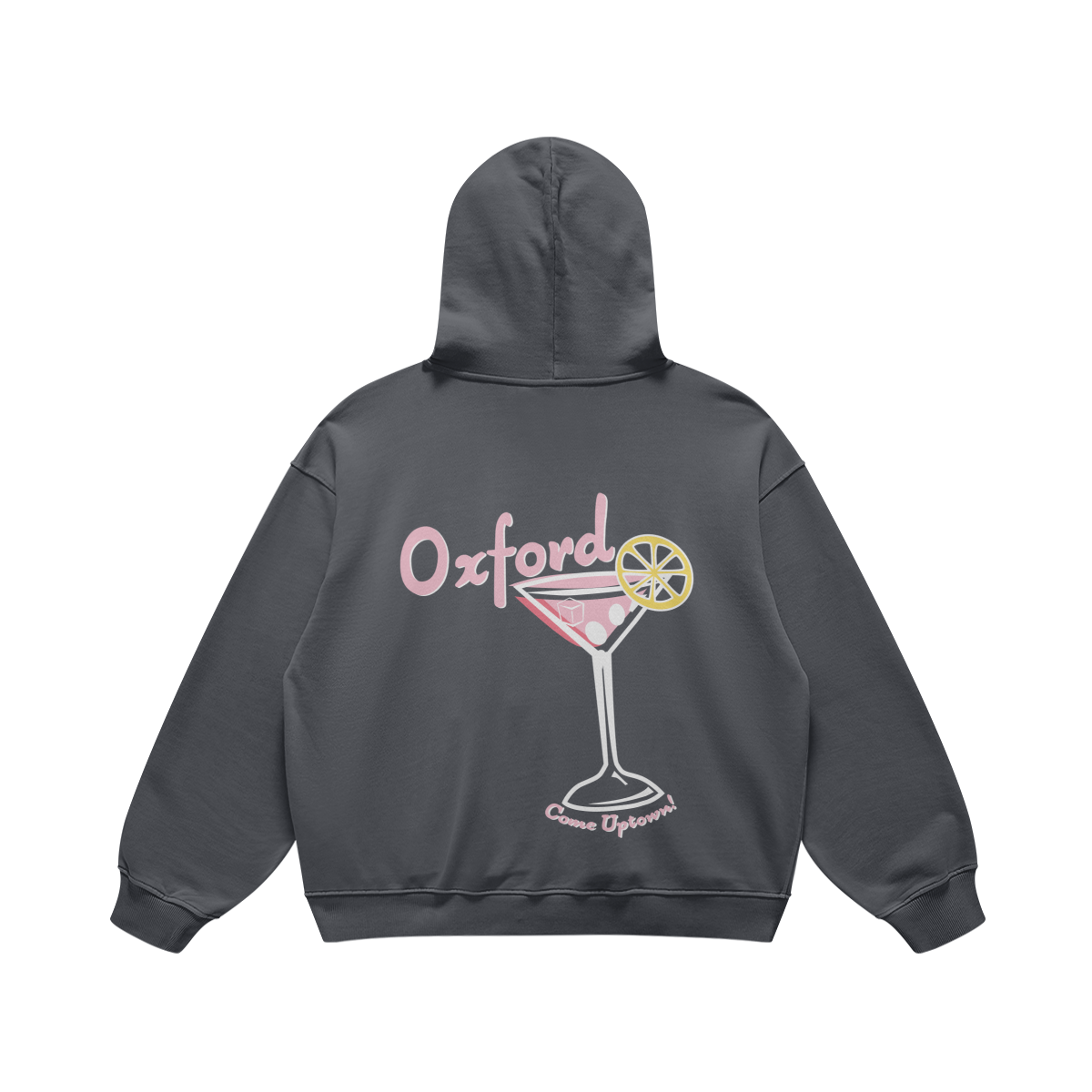 Come Uptown Gray Hoodie in Pink