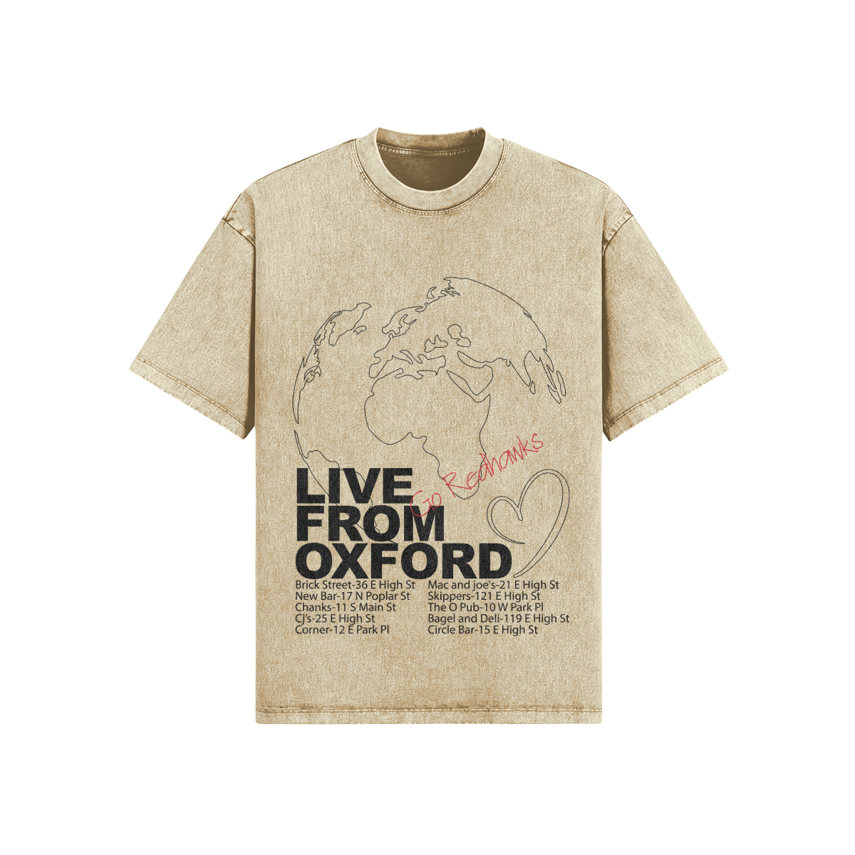 Live From Oxford Khaki Retro Tee