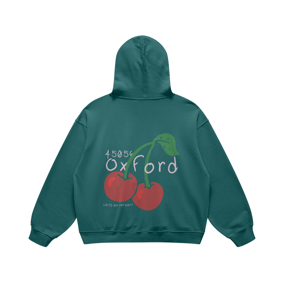 Oxford Cherries Blueish Green Hoodie