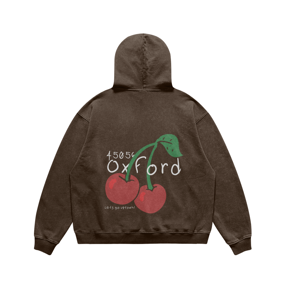 Oxford Cherries Brown Hoodie