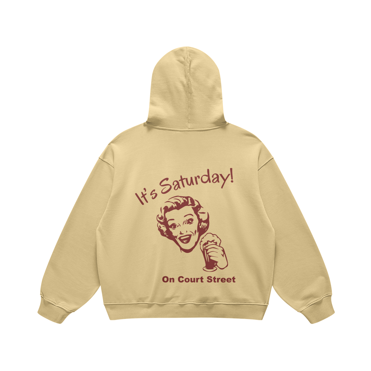 It's Saturday on Court Desert Sand Hoodie