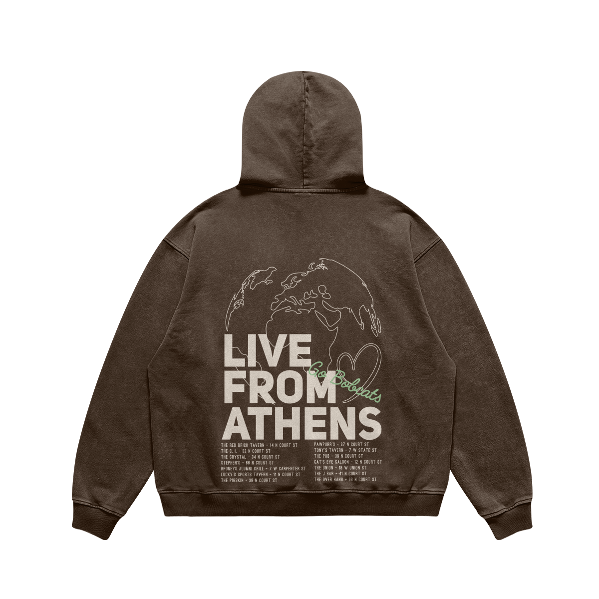 Live From Athens Brown Hoodie