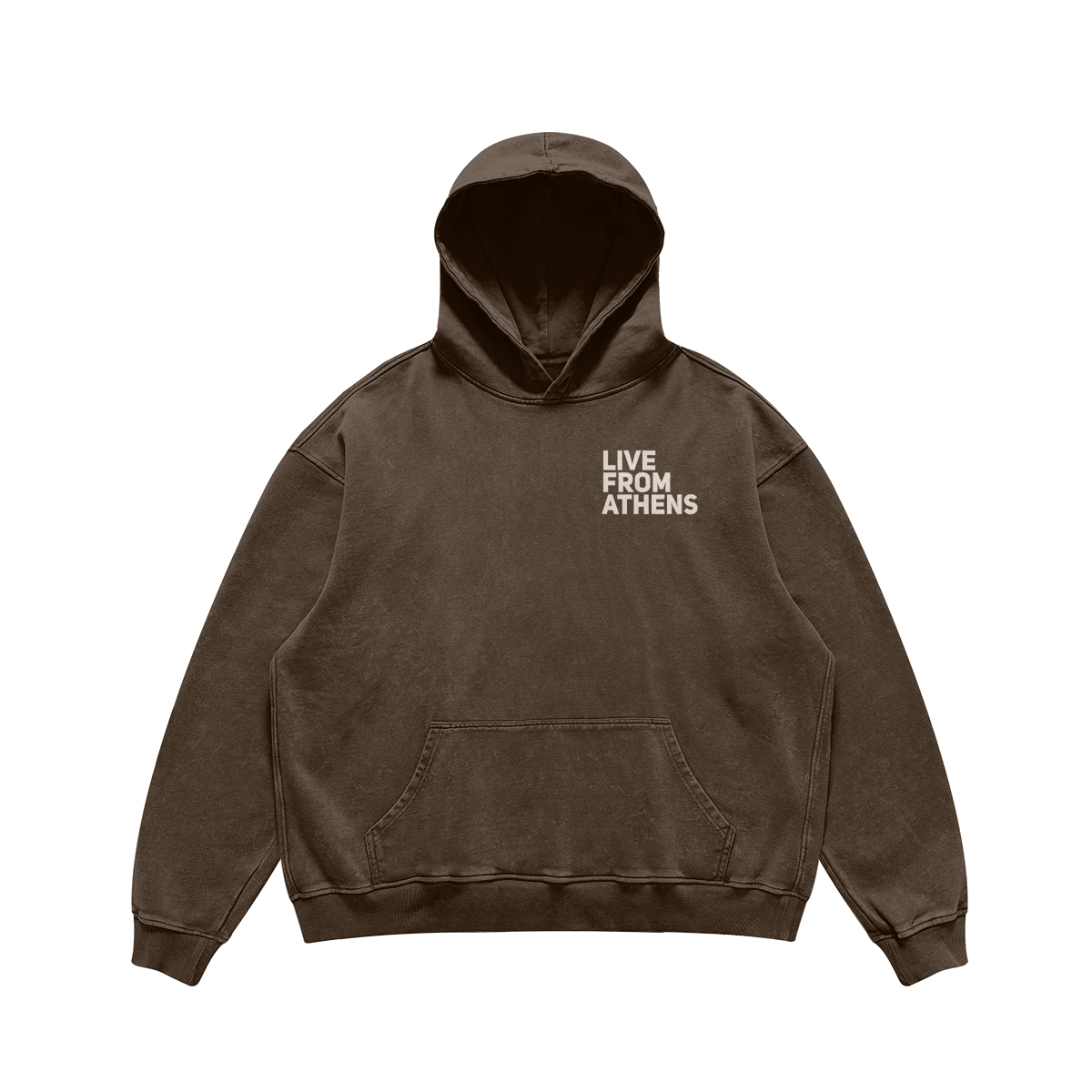 Live From Athens Brown Hoodie