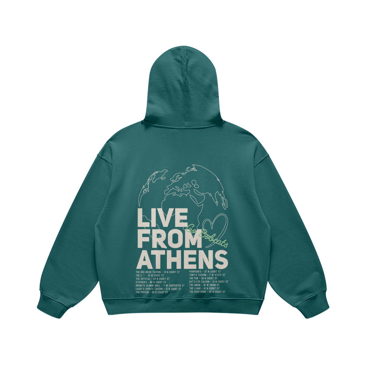 Live From Athens Blueish Green Hoodie