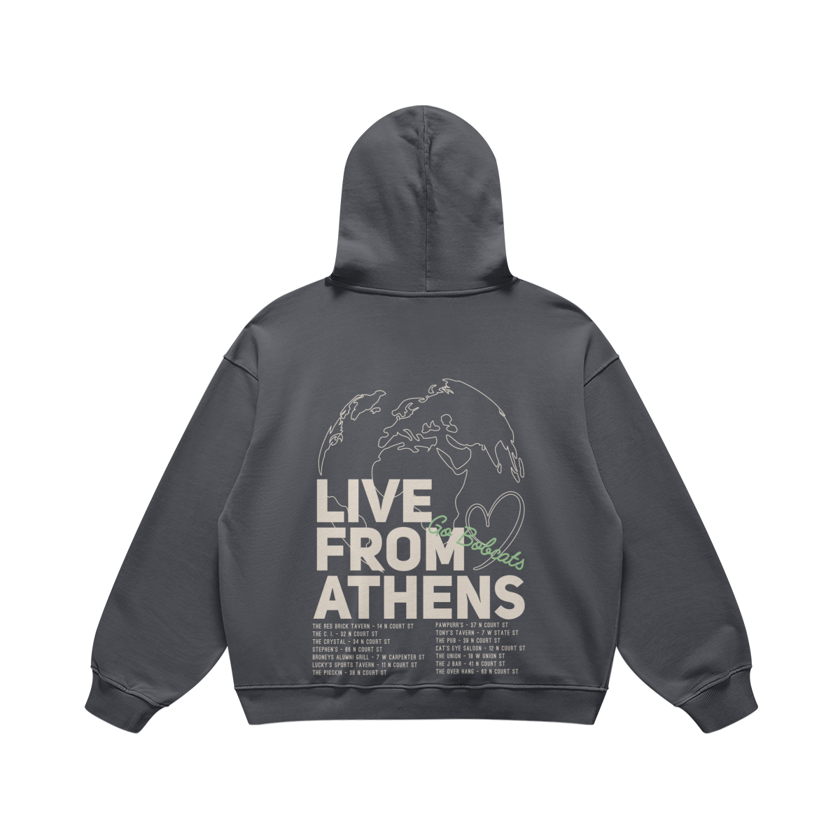 Live From Athens Carbon Gray Hoodie