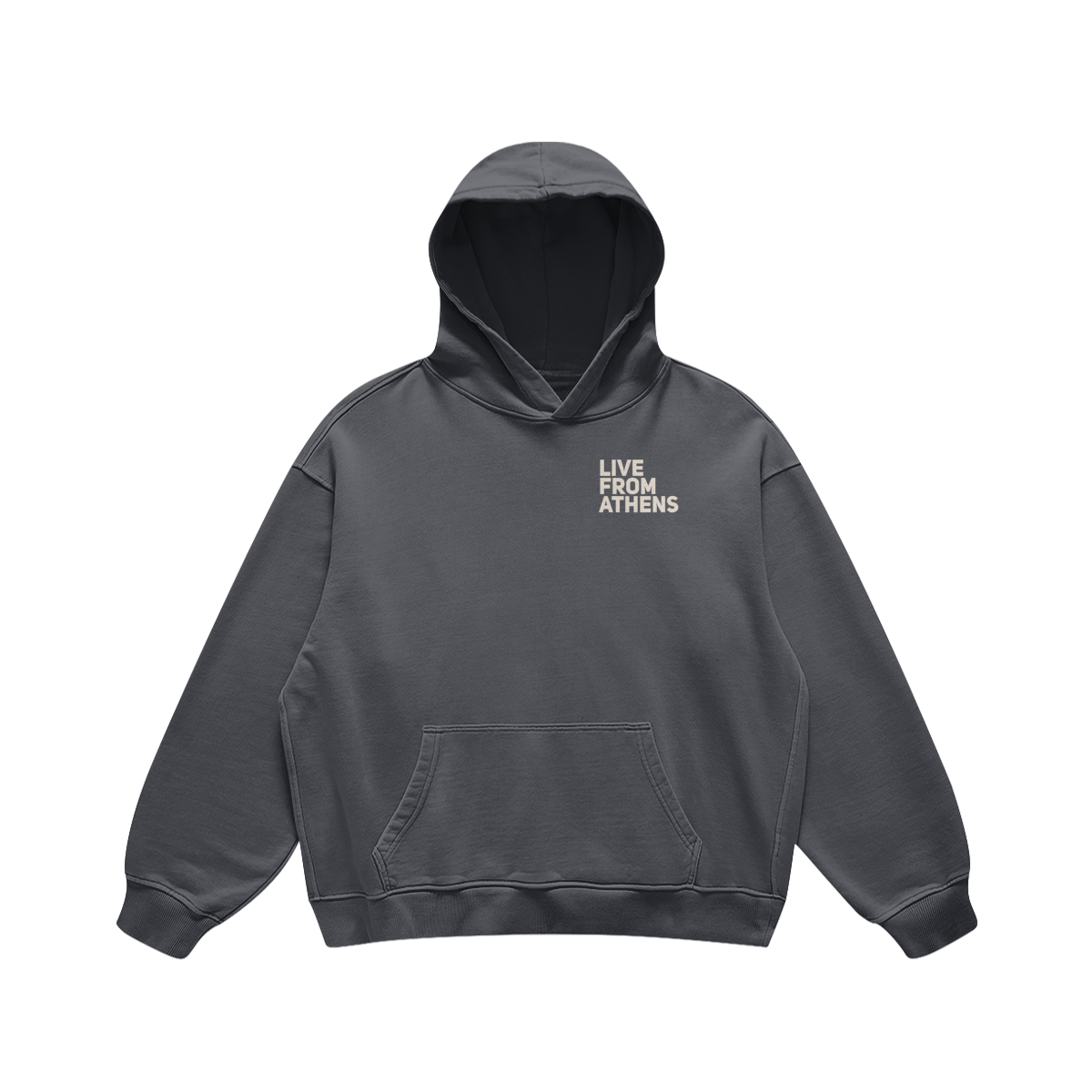 Live From Athens Carbon Gray Hoodie