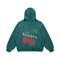 Athens Cherries Blueish Geen Hoodie