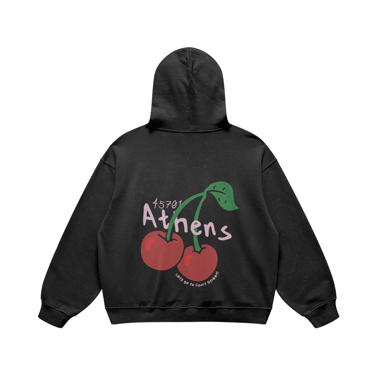 Athens Cherries Black Hoodie