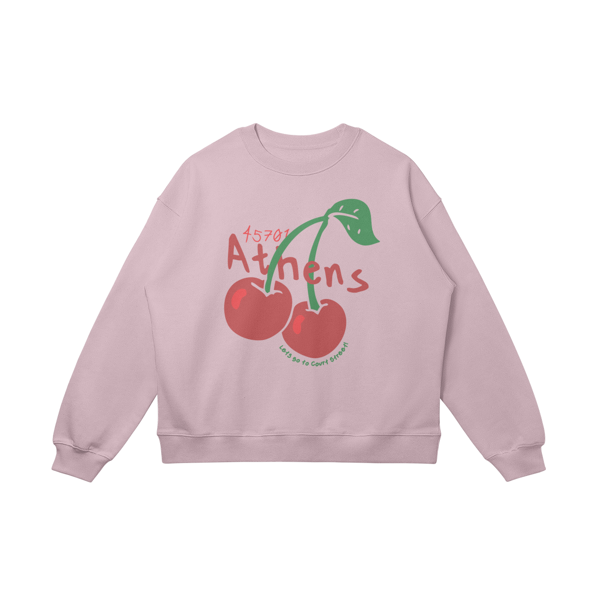 Athens Cherries Lilac Crewneck