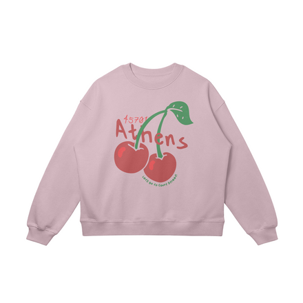 Athens Cherries Lilac Crewneck