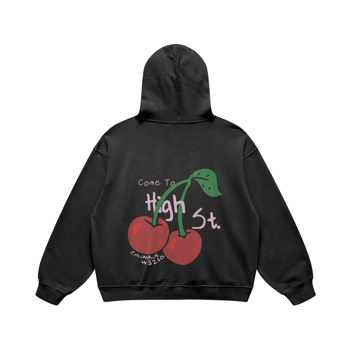 High Street Cherries Black Hoodie