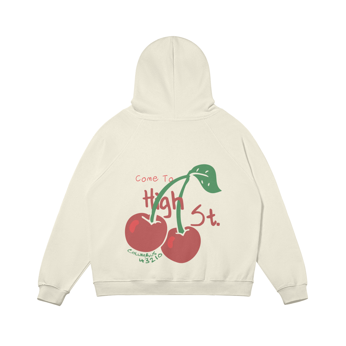 High Street Cherries Rice Apricot Hoodie