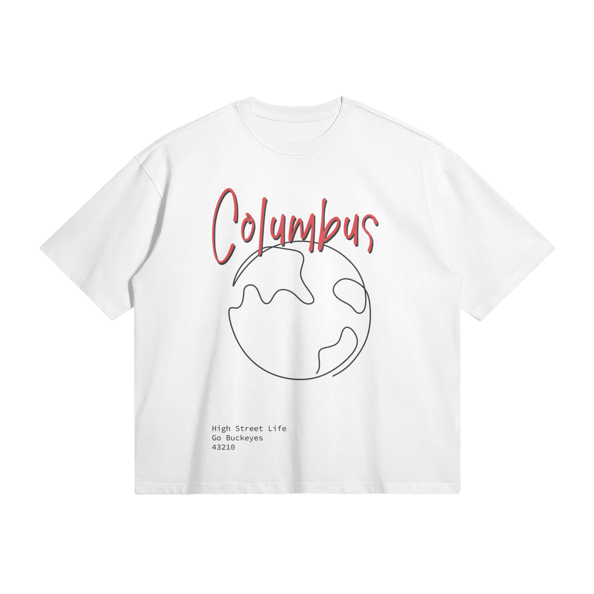 Columbus World White Tee