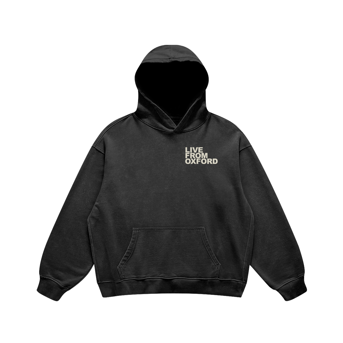 Live From Oxford Black Retro Hoodie