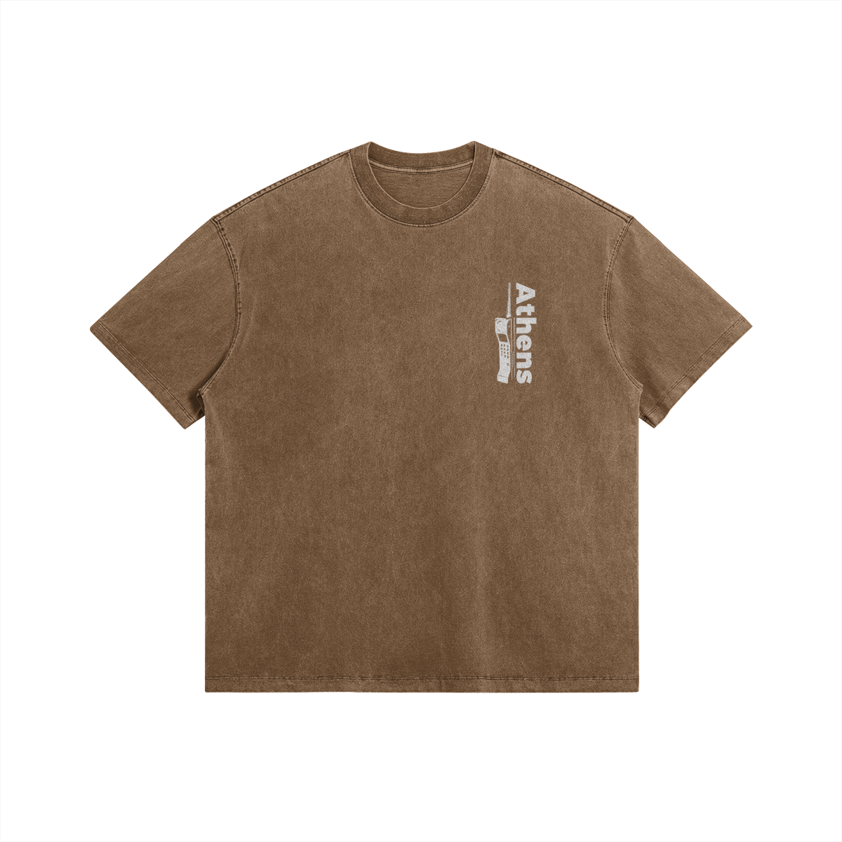 Call Me On Court Street Brown Tee