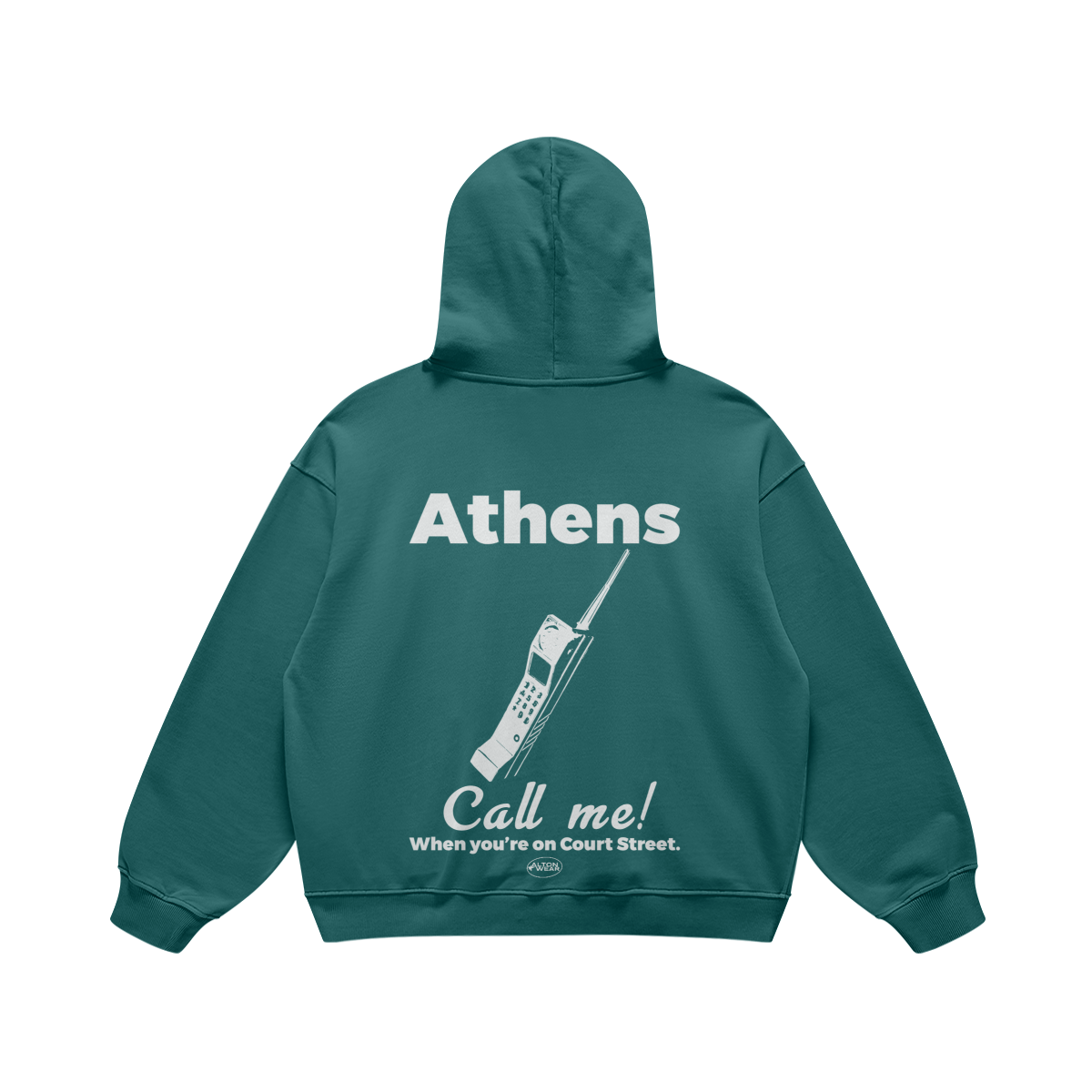 Call Me On Court Blueish Green Hoodie