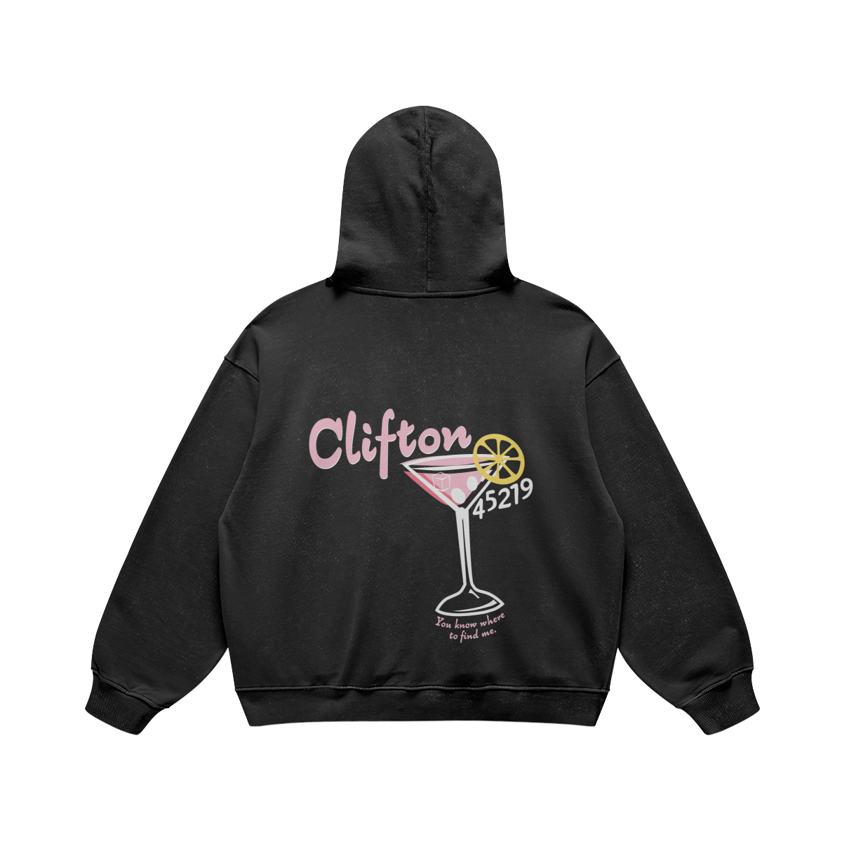 Clifton Martini Black Hoodie