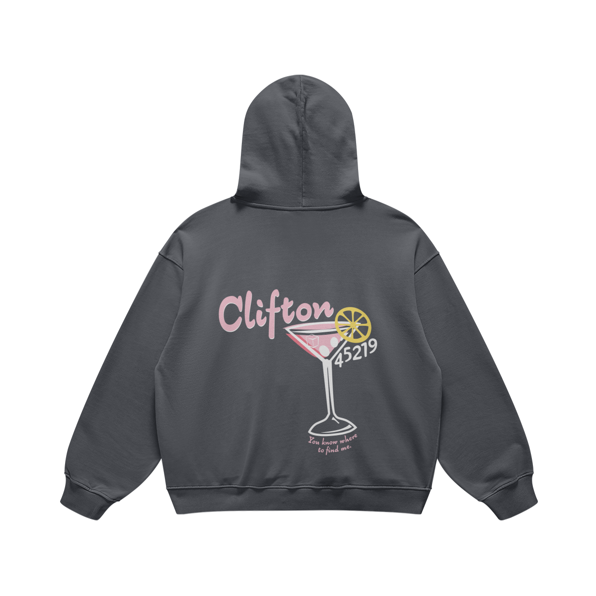 Clifton Martini Carbon Gray Hoodie