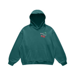 Brown Street Cherries Blueish Green Hoodie