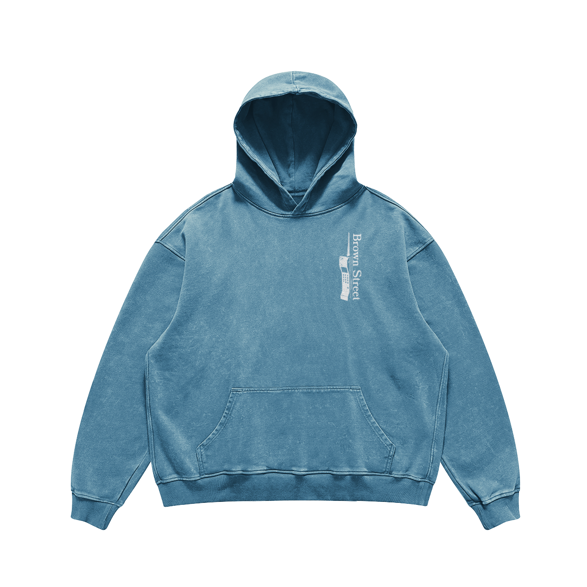 Call Me on Brown Street Blue Hoodie