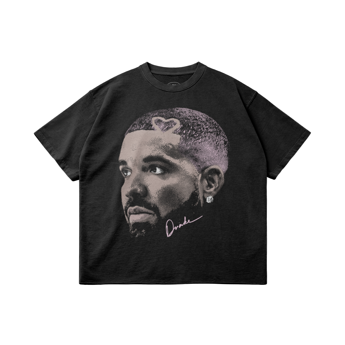 Black Oversized Drake Tee