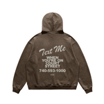 Text Me on Court Brown Hoodie