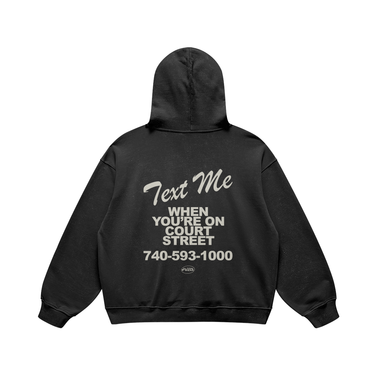 Text Me on Court Black Hoodie