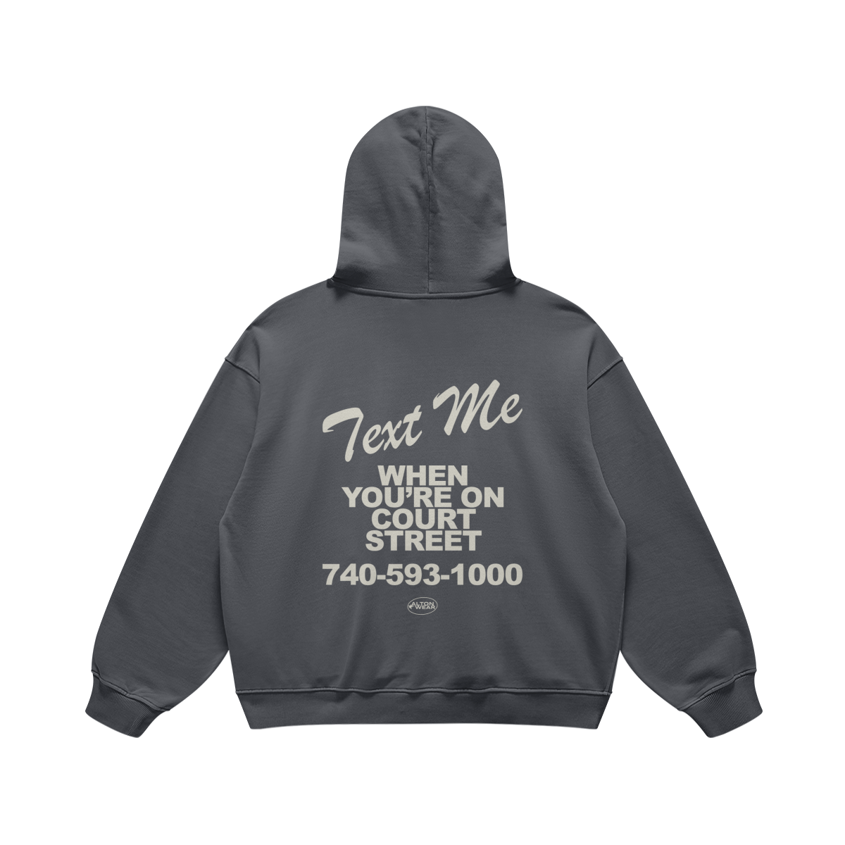 Text Me on Court Carbon Gray Hoodie