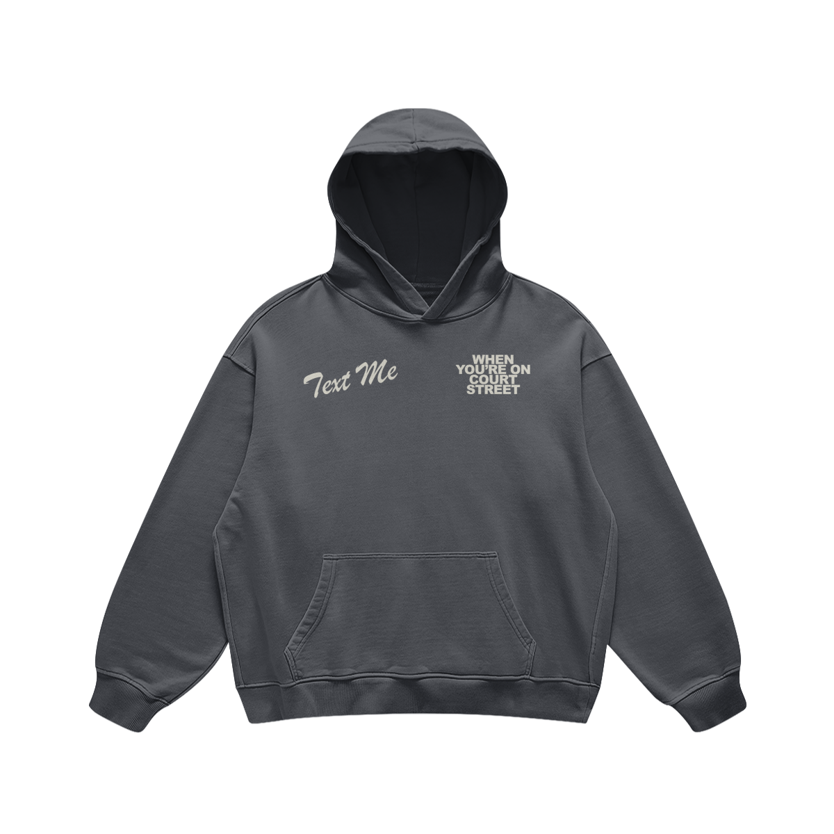 Text Me on Court Carbon Gray Hoodie