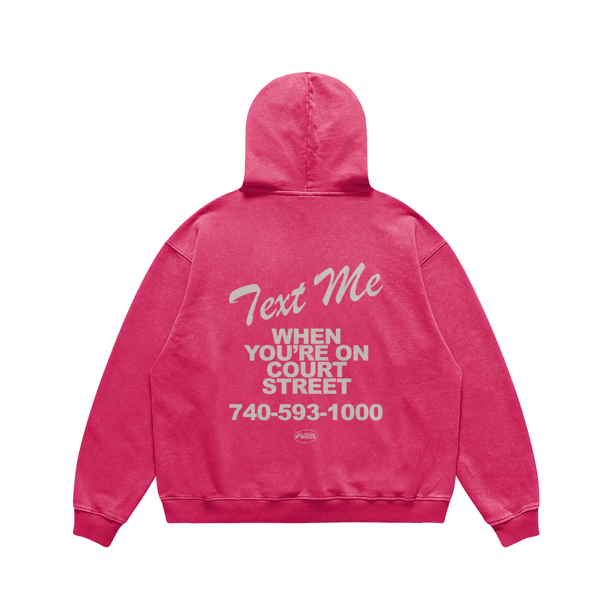 Text Me on Court Pink Hoodie