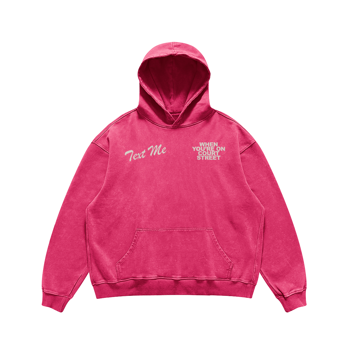 Text Me on Court Pink Hoodie