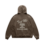 Text Me at Brick Brown Hoodie