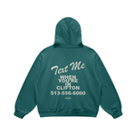 Text Me in Clifton Blueish Green Hoodie